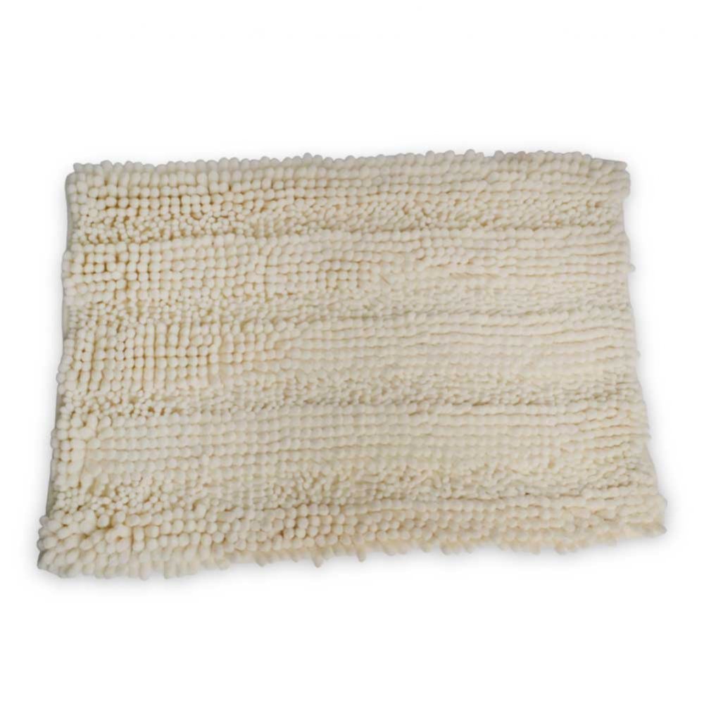 Alfombra de baño 40 x 60 cm Shaggy Natural
