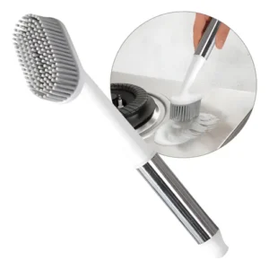 Cepillo de Silicona Rectangular con mango de Acero