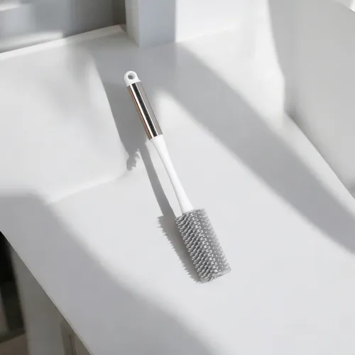 Cepillo de Silicona Redondo con mango de Acero