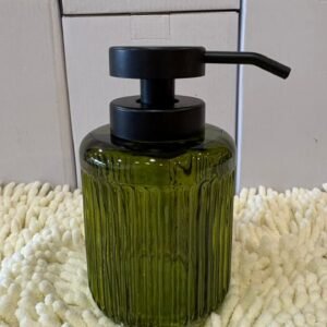 Dispenser para Jabon Liquido Vidrio Verde Esmerilado